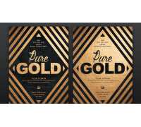 Flyere A6 cu Folio Auriu