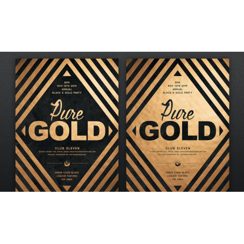 Flyere A6 cu Folio Auriu